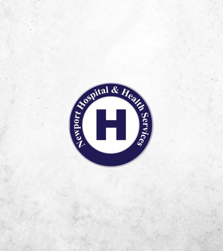 Newport Hospital & Health Services logo on a marble background