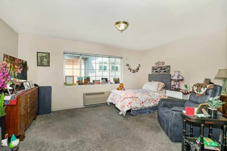 Photo of the inside of one of the rooms of River Mountain Village Assisted Living